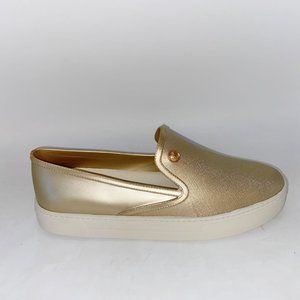 Vince Camuto Womens Marjetta Gold Slip On Sneakers